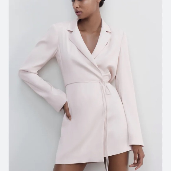Zara Dresses Zara Satin Blazer Dress Poshmark